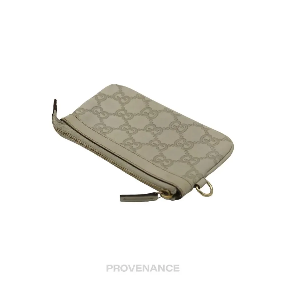 🔴 Gucci Zip Pouch Wallet - Ivory Guccissima Leather - Picture 5 of 8